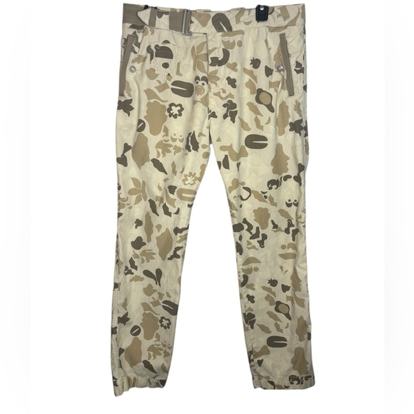 VTG 2000s Diesel Floral Camo Tan Straight Cargo Pant with Belt Button Fly SZ 33 - Picture 1 of 16